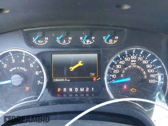 2013 Ford F-150 XL with VIN 1FTFX1EF4DFE09064, listed as a IAAI auction lot 42019665 with 249,430 mi miles. Bid and sale history available at carsss.com. Image 7.