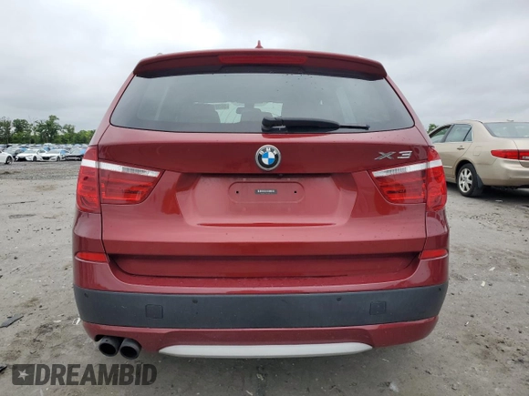 2013 BMW X3 xDrive28i with VIN 5UXWX9C55D0A23234, listed as a Copart auction lot 56388885 with 112,050 mi miles and Clean Title. Bid and sale history available at DreamBid. Image 6.