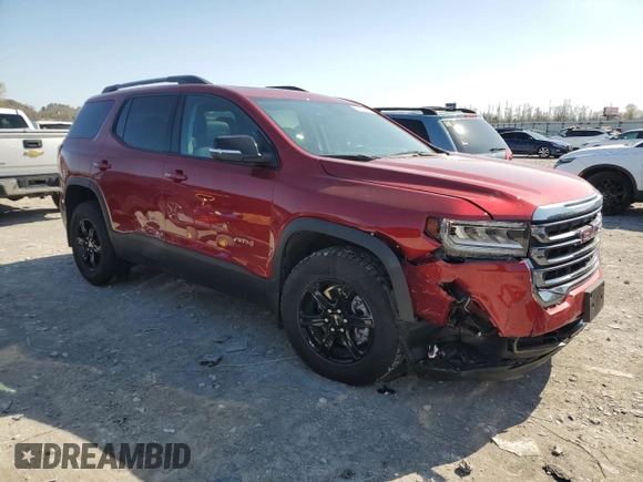 2022 GMC Acadia AT4 with VIN 1GKKNLLS5NZ136799, listed as a Copart auction lot 52174425 with 31,201 mi miles and Salvage title. Bid and sale history available at DreamBid. Image 4.