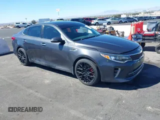 2016 Kia Optima SX Turbo with VIN 5XXGW4L29GG091635, listed as a IAAI auction lot 41884813 with 121,764 mi miles and . Bid and sale history available at carsss.com. Image 1.