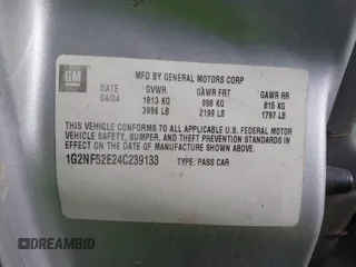 2004 Pontiac Grand Am SE1 with VIN 1G2NF52E24C239133, listed as a IAAI auction lot 41458613 with 149,815 mi miles and . Bid and sale history available at DreamBid. Image 9.