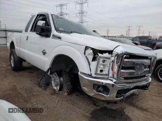 2013 Ford F-250 XL with VIN 1FT7X2BT7DEA62601, listed as a Copart auction lot 43250835 with 124,399 mi miles and Salvage Title. Bid and sale history available at DreamBid. Image 4.
