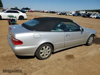 2002 Mercedes-Benz CLK-Class with VIN WDBLK65G32T114476, listed as a Copart auction lot 46873655 with 79,682 mi miles and Salvage Title. Bid and sale history available at carsss.com. Image 3.