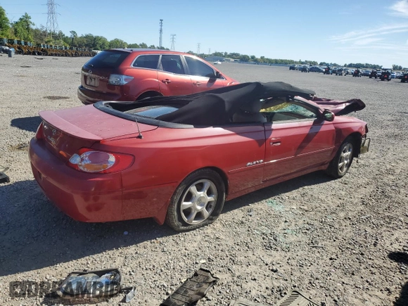 2002 Toyota Solara SE with VIN 2T1FF28P92C601938, listed as a Copart auction lot 50042595 with Not Provided miles and Salvage Title. Bid and sale history available at DreamBid. Image 3.