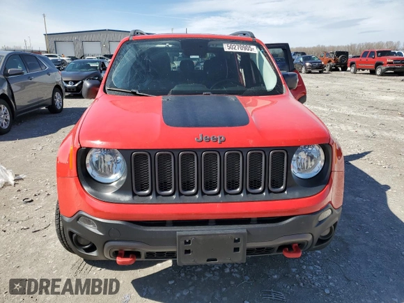 2016 Jeep Renegade Trailhawk with VIN ZACCJBCT5GPE29036, listed as a Copart auction lot 50270905 with Not Provided miles and Salvage Title. Bid and sale history available at carsss.com. Image 5.