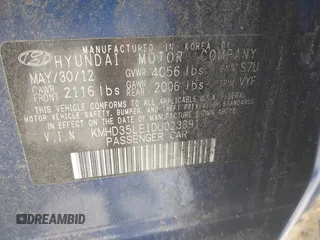 2013 Hyundai Elantra с VIN KMHD35LE1DU023391, выставлен на аукционе IAAI как лот 42569360 с пробегом 111 807 миль миль и . История ставок и продаж доступна на DreamBid. Изображение 9.
