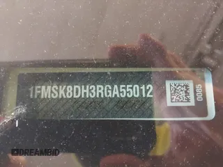 2024 Ford Explorer XLT с VIN 1FMSK8DH3RGA55012, выставлен на аукционе IAAI как лот 42318490 с пробегом 3 248 миль миль и . История ставок и продаж доступна на DreamBid. Изображение 9.