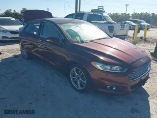 2016 Ford Fusion Titanium Hybrid with VIN 3FA6P0RU8GR127140, listed as a IAAI auction lot 41750405 with 110,861 mi miles. Bid and sale history available at carsss.com. Image 1.