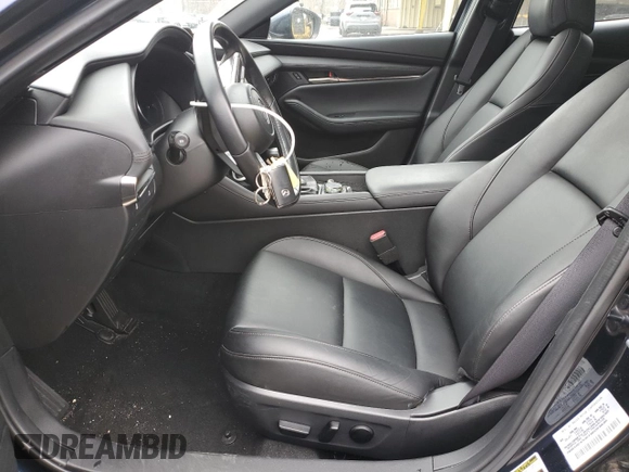 2021 Mazda 3 Preferred with VIN JM1BPBLL1M1340795, listed as a Copart auction lot 52627905 with 13,596 mi miles and Salvage title. Bid and sale history available at DreamBid. Image 7.