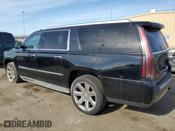 2015 Cadillac Escalade ESV Luxury z VIN 1GYS4SKJ9FR638468, wystawiony jako Copart lot #44035545 z przebiegiem 191 761 mil mil oraz Szkody całkowita. Historia ofert i sprzedaży dostępna na DreamBid. Obrazek 2.