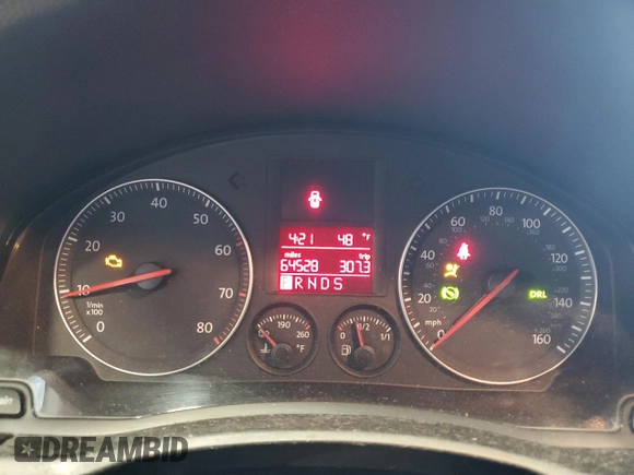 2006 Volkswagen Jetta 2.5L with VIN 3VWSG71K96M646735, listed as a Copart auction lot 52293215 with 64,528 mi miles and Salvage title. Bid and sale history available at DreamBid. Image 9.