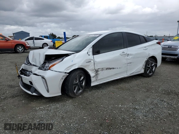 2022 Toyota Prius L Eco with VIN JTDKAMFU0N3181243, listed as a Copart auction lot 51579355 with 26,823 mi miles and Salvage Title. Bid and sale history available at DreamBid. Image 1.