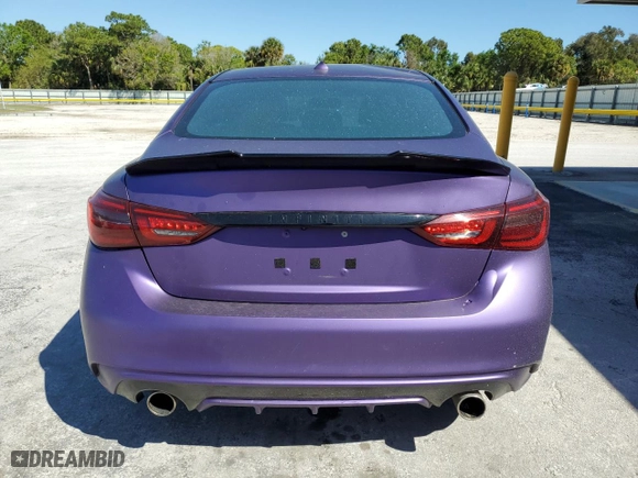 2021 Infiniti Q50 RED SPORT 400 with VIN JN1FV7DR2MM880956, listed as a Copart auction lot 48795465 with 36,160 mi miles and Clean Title. Bid and sale history available at carsss.com. Image 6.