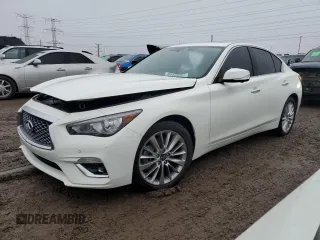 2021 Infiniti Q50 Luxe with VIN JN1EV7BR8MM754065, listed as a Copart auction lot 85850604 with Not Provided miles and Salvage Title. Bid and sale history available at carsss.com. Image 1.