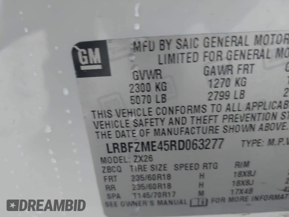 2024 Buick Envision Preferred with VIN LRBFZME45RD063277, listed as a IAAI auction lot 42120505 with 21,752 mi miles and . Bid and sale history available at DreamBid. Image 9.