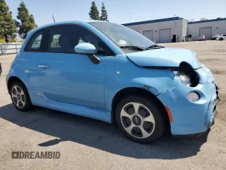 2015 FIAT 500e with VIN 3C3CFFGEXFT732572, listed as a Copart auction lot 56031635 with 65,073 mi miles and Clean title. Bid and sale history available at DreamBid. Image 4.