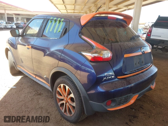 2015 Nissan Juke S with VIN JN8AF5MR1FT512368, listed as a IAAI auction lot 42101593 with 82,849 mi miles and . Bid and sale history available at DreamBid. Image 3.