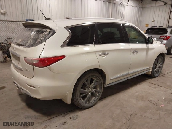 2013 Infiniti JX35 with VIN 5N1AL0MM9DC317221, listed as a IAAI auction lot 41156586 with NaN miles. Bid and sale history available at carsss.com. Image 4.