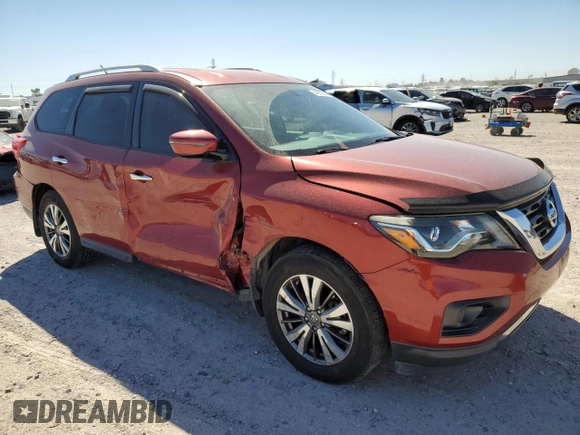 2017 Nissan Pathfinder S with VIN 5N1DR2MN6HC615277, listed as a Copart auction lot 49670935 with 168,932 mi miles and Salvage Title. Bid and sale history available at DreamBid. Image 4.