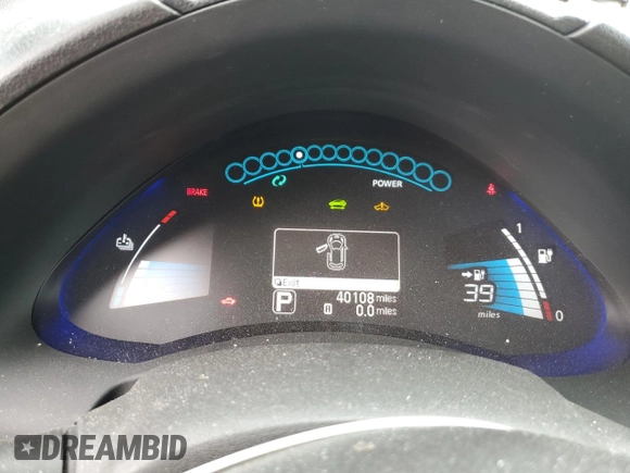 2013 Nissan LEAF SL with VIN 1N4AZ0CP7DC411814, listed as a Copart auction lot 51166825 with 40,108 mi miles and Non repairable. Bid and sale history available at DreamBid. Image 9.