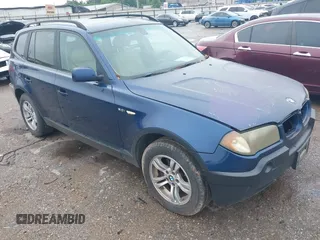 2005 BMW X3 3.0i with VIN WBXPA93445WD17708, listed as a IAAI auction lot 42196524 with 174,773 mi miles and . Bid and sale history available at DreamBid. Image 1.
