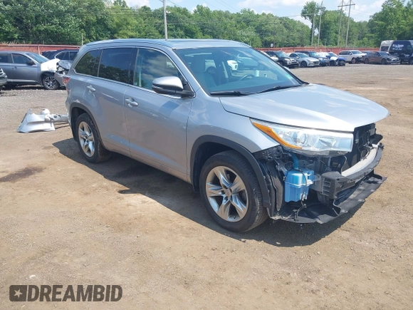 2015 Toyota Highlander Limited with VIN 5TDDKRFH1FS095798, listed as a IAAI auction lot 42656704 with 94,764 mi miles and . Bid and sale history available at DreamBid. Image 1.