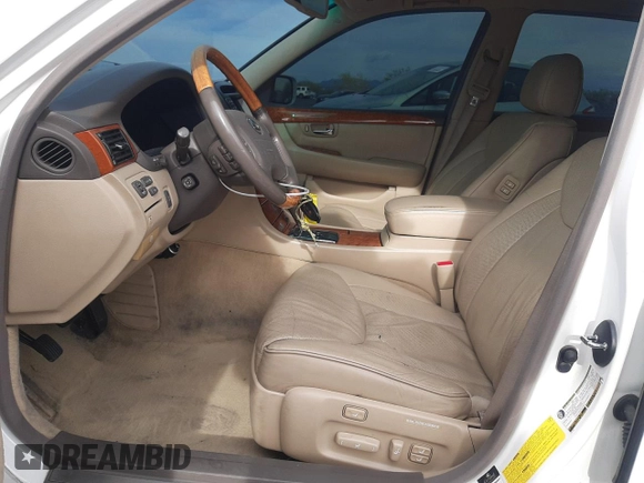 2004 Lexus LS 430 with VIN JTHBN36F240126646, listed as a Copart auction lot 53866695 with 126,363 mi miles and Salvage Title. Bid and sale history available at DreamBid. Image 7.