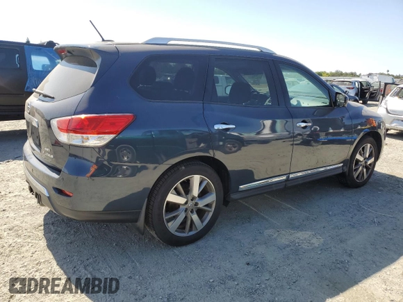 2015 Nissan Pathfinder Platinum with VIN 5N1AR2MM4FC723355, listed as a Copart auction lot 61109715 with 124,360 mi miles and Salvage title. Bid and sale history available at DreamBid. Image 3.