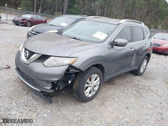 2015 Nissan Rogue SV with VIN KNMAT2MV7FP567397, listed as a IAAI auction lot 41718115 with 93238 miles. Bid and sale history available at carsss.com. Image 2.