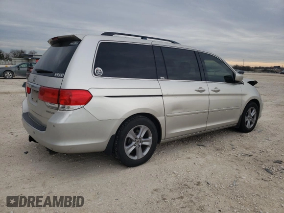 2008 Honda Odyssey Touring with VIN 5FNRL38928B035834, listed as a Copart auction lot 89386465 with 0 mi miles and Salvage Title. Bid and sale history available at carsss.com. Image 3.