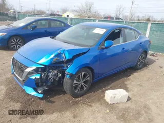 2022 Nissan Sentra SV with VIN 3N1AB8CV2NY241188, listed as a IAAI auction lot 41785642 with 69,562 mi miles. Bid and sale history available at carsss.com. Image 2.