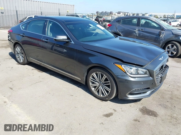 2018 Genesis G80 3.8L with VIN KMHGN4JEXJU266505, listed as a IAAI auction lot 42087994 with 58,251 mi miles and . Bid and sale history available at DreamBid. Image 1.
