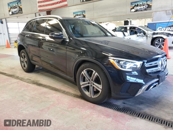 2022 Mercedes-Benz GLC 300 with VIN W1N0G8EB0NV378147, listed as a Copart auction lot 53201525 with 46,630 mi miles and Salvage Title. Bid and sale history available at DreamBid. Image 4.