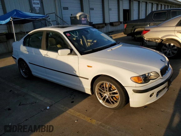 2003 BMW 3 Series 330i with VIN WBAEV53423KM27012, listed as a Copart auction lot 85147144 with 175,175 mi miles and Salvage Title. Bid and sale history available at carsss.com. Image 4.
