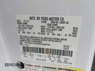 2014 Ford F-150 XL with VIN 1FTEW1CMXEKD40762, listed as a IAAI auction lot 42400704 with 75,769 mi miles and . Bid and sale history available at DreamBid. Image 9.