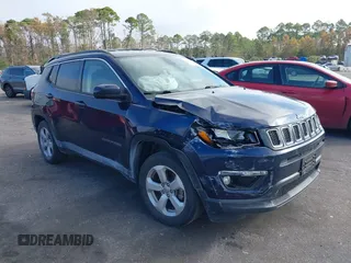 2021 Jeep Compass Altitude with VIN 3C4NJCBB4MT510184, listed as a IAAI auction lot 40973629 with 52,860 mi miles. Bid and sale history available at carsss.com. Image 1.