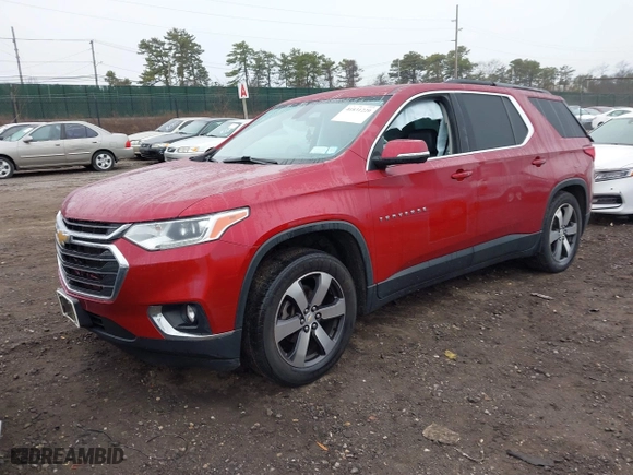 2020 Chevrolet Traverse LT Leather with VIN 1GNEVHKW9LJ158673, listed as a IAAI auction lot 41831220 with 109,742 mi miles. Bid and sale history available at carsss.com. Image 2.
