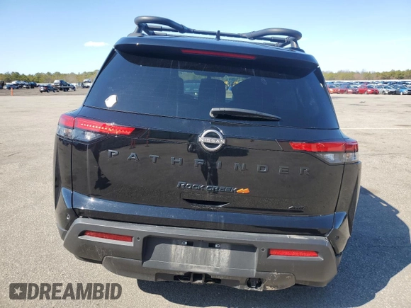 2024 Nissan Pathfinder Rock Creek with VIN 5N1DR3BD1RC224796, listed as a Copart auction lot 49659205 with 22,800 mi miles and Salvage title. Bid and sale history available at DreamBid. Image 6.