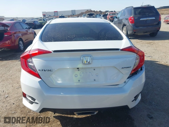 2020 Honda Civic Sedan Sport with VIN 19XFC2F8XLE016325, listed as a IAAI auction lot 41851007 with 68,310 mi miles. Bid and sale history available at carsss.com. Image 16.
