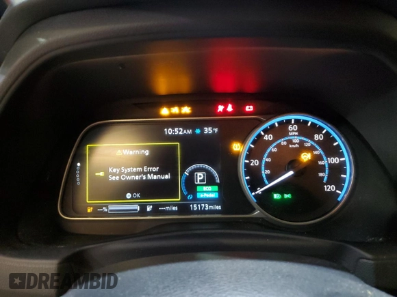 2023 Nissan LEAF SV Plus with VIN 1N4CZ1CV1PC556011, listed as a Copart auction lot 43419485 with 15,173 mi miles and Salvage Title. Bid and sale history available at DreamBid. Image 9.