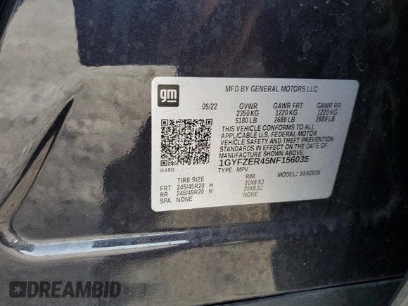 2022 Cadillac XT4 FWD Sport z VIN 1GYFZER45NF156035, wystawiony jako Copart lot #65836294 z przebiegiem 62 443 mil mil oraz Szkoda całkowita • Salvage title. Historia ofert i sprzedaży dostępna na DreamBid. Obrazek 16.