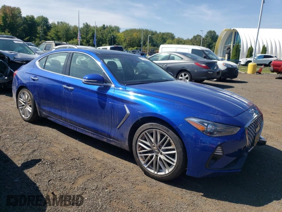 2021 Genesis G70 2.0T with VIN KMTG34LA7MU074906, listed as a Copart auction lot 71181204 with 41,757 mi miles and Salvage title. Bid and sale history available at DreamBid. Image 4.