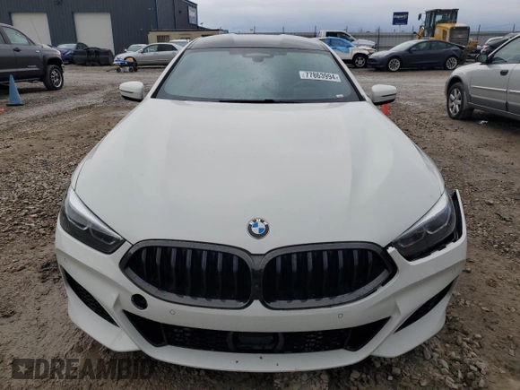 2020 BMW 8 Series M850i with VIN WBAGV8C05LCE00682, listed as a Copart auction lot 77863994 with 22,999 mi miles and Salvage Title. Bid and sale history available at carsss.com. Image 5.