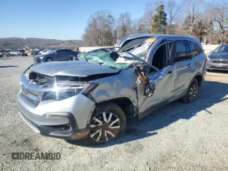 2021 Honda Pilot EX-L with VIN 5FNYF5H51MB043199, listed as a Copart auction lot 42176515 with 0 mi miles and Salvage Title. Bid and sale history available at carsss.com. Image 1.