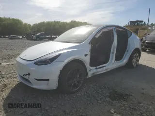 2023 Tesla Model Y Long Range z VIN 7SAYGDEE0PA189030, wystawiony jako Copart lot #53142145 z przebiegiem Nie podano mil oraz Szkoda całkowita • Salvage title. Historia ofert i sprzedaży dostępna na DreamBid. Obrazek 1.
