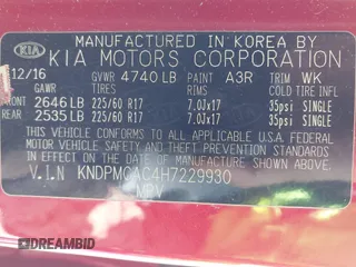 2017 Kia Sportage LX with VIN KNDPMCAC4H7229930, listed as a IAAI auction lot 42011160 with 96,082 mi miles and . Bid and sale history available at carsss.com. Image 9.