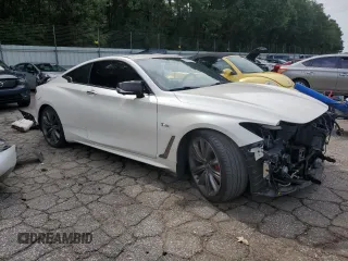 2020 Infiniti Q60 Red Sport 400 with VIN JN1FV7EK0LM400347, listed as a Copart auction lot 61872055 with 68,676 mi miles and Salvage title. Bid and sale history available at DreamBid. Image 4.