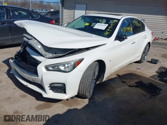 2015 Infiniti Q50 Premium z VIN JN1BV7AR0FM403268, wystawiony jako IAAI lot #41994978 z przebiegiem 125 399 mil mil oraz . Historia ofert i sprzedaży dostępna na DreamBid. Obrazek 17.
