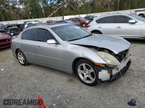 2003 Infiniti G35 w/Leather with VIN JNKCV51E93M007966, listed as a Copart auction lot 87690955 with 108,351 mi miles and Salvage Title. Bid and sale history available at carsss.com. Image 4.