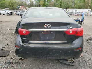 2015 Infiniti Q50 Premium with VIN JN1BV7AR1FM393334, listed as a Copart auction lot 53774125 with Not provided miles and Salvage title. Bid and sale history available at DreamBid. Image 6.